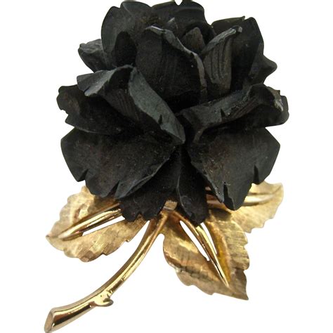 Black rose png images 3,688 results. Boucher Black Flower Rose Pin Brooch Signed Numbered Mourning from susabellas on Ruby Lane