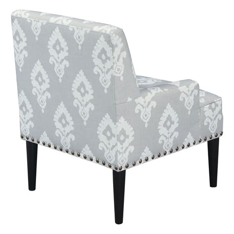 Boldini Ikat Used Accent Chair Taupe Pattern 02 