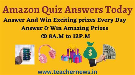 Amazon Quiz Answers Todayjan 19 2024 Win Daily Exciting Prizes And