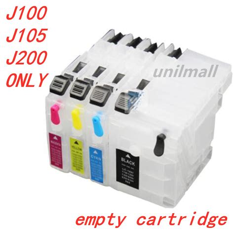 Refillable Ink Cartridge Compatible For Brother Dcp J100 Dcp J105 Mfc