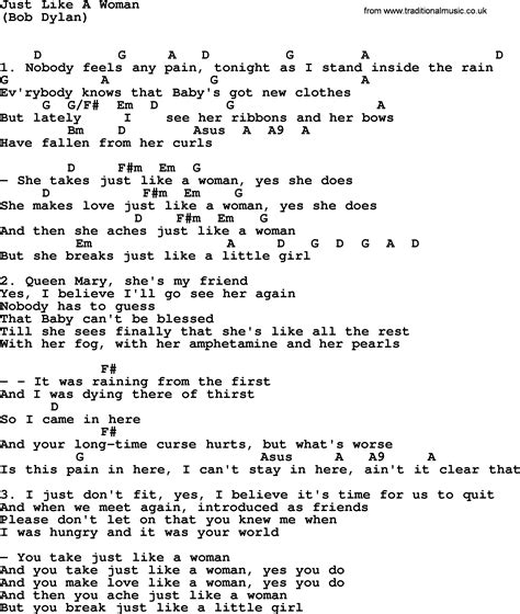 Just Like A Woman By The Byrds Lyrics And Chords