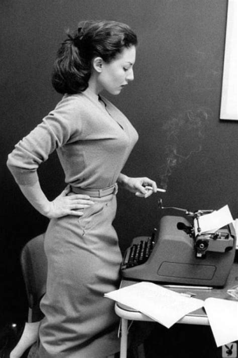 Woman With A Smoke And Typewriter 1940′s Tumbex