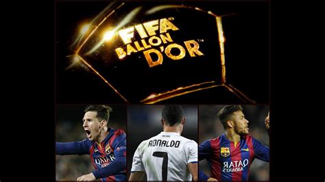 Barcelona and argentina's lionel messi won the 2015 fifa ballon d'or for player of the year. BALLON D'OR 2015/2016 RONALDO MESSI NEYMAR - YouTube