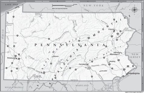 Pennsylvania Tabletop Map National Geographic Society