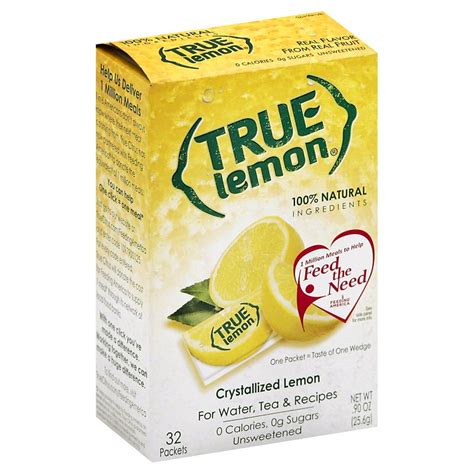 True Lemon Crystallized Lemon Packets Shop Mixes And Flavor Enhancers