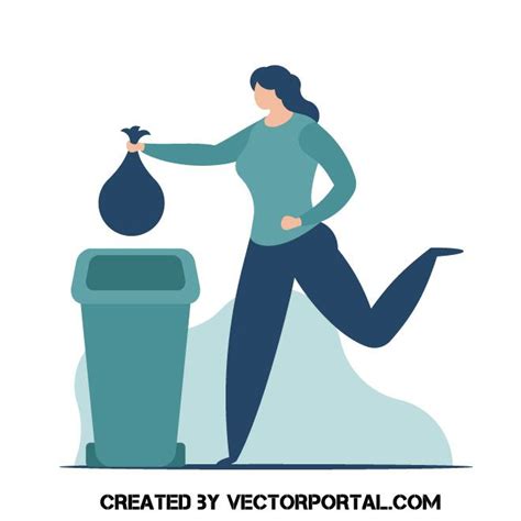 Woman Throws Garbage Animated  Vector Free Garbage