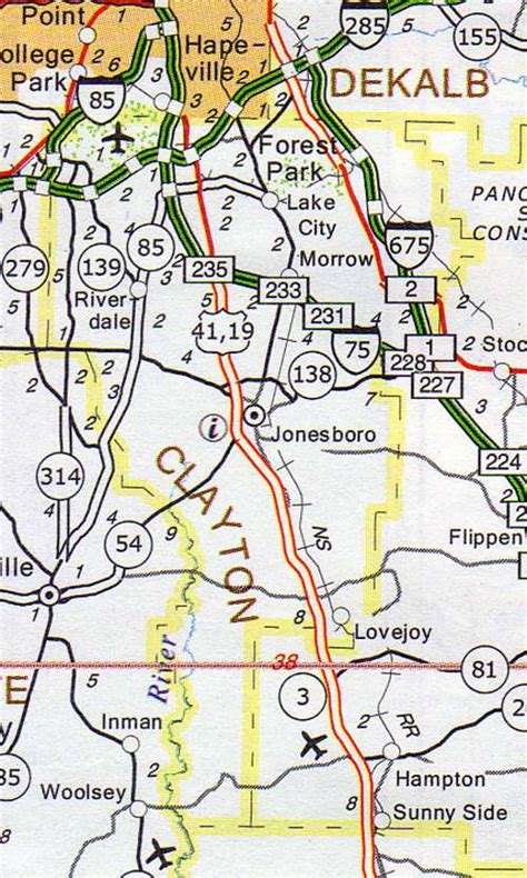 Clayton County Map Georgia Georgia Hotels Motels