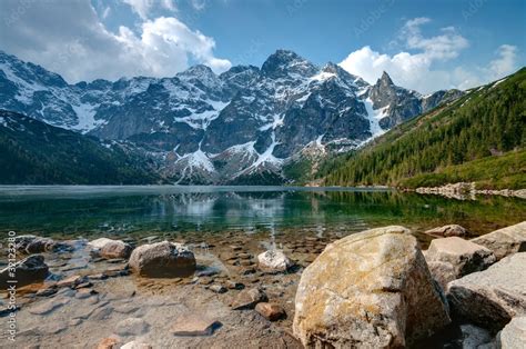 Polish Tatra Mountains Morskie Oko Lake Stock Photo Adobe Stock
