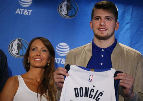 Luka Doncic Mom Auto Look Luka Doncic S Hot Mom Steals Show On Nba