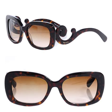 prada baroque tortoise shell sunglasses spr 27o 77758