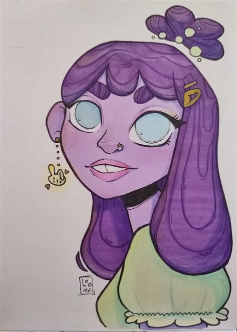 Artstation Purple Girl