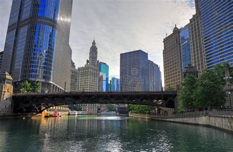 Chicago Illinois And The Chicago River Editorial Stock Photo Image