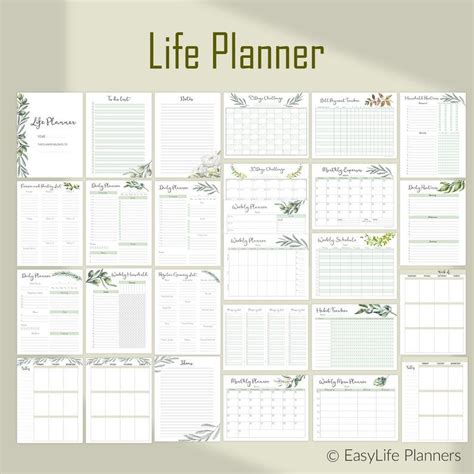 Life Binder Printable Daily Planner Inserts Big Happy Planner Etsy