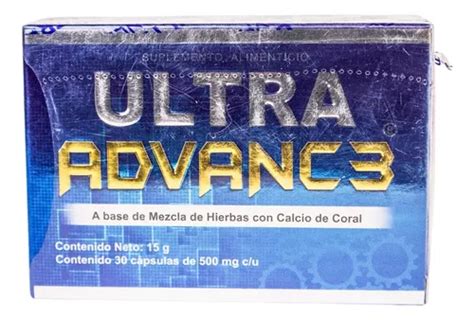 Ultra Advance Azul 30 Capsulas 500 Mg Ultra Advanc3 Mercadolibre
