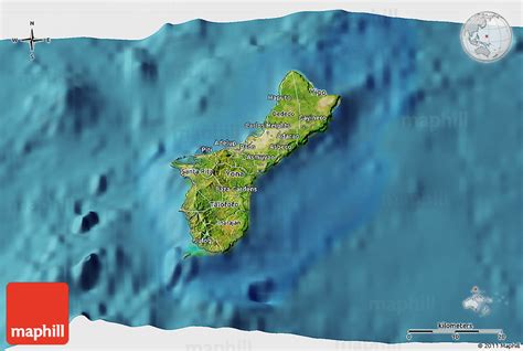 Satellite 3d Map Of Guam