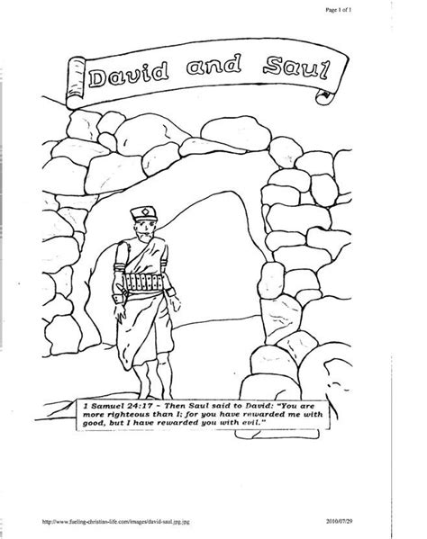 David And Saul Coloring Pages Updated 2023