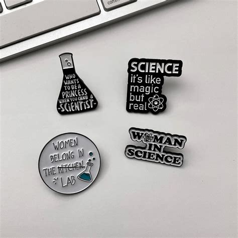 Women In Science Enamel Pin Badges Science Enamel Pins Etsy