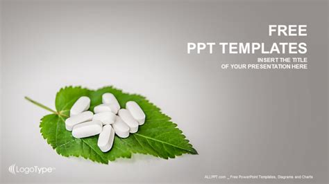 Pills On The Leaf Medical Ppt Templates
