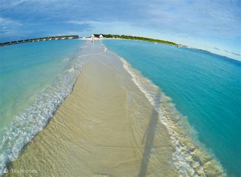 Natural Walkway In Between The Seas Maldives Its Actaully