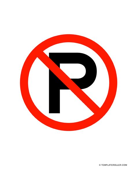 No Parking Sign Template Picture Download Printable Pdf Templateroller