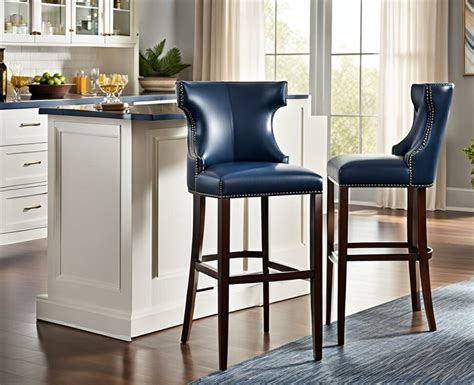 Reimagine Your Space With These Gorgeous Navy Blue Leather Bar Stools