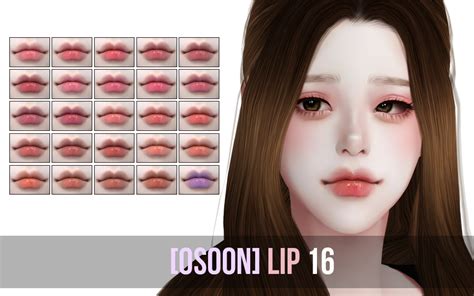 심즈4 Cc Osoon Lip 16 네이버 블로그 Sims 4 Sims 4 Asian Makeup Sims 4