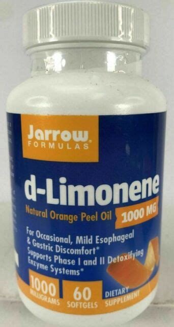 D Limonene 60 Softgels 1000 Mg By Jarrow Formulas For Sale Online Ebay