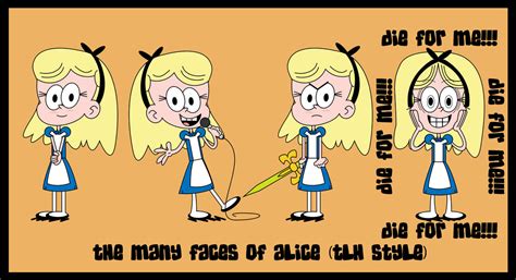 The Many Faces Of Alice Loud House Style By Blackcoated94 On Deviantart