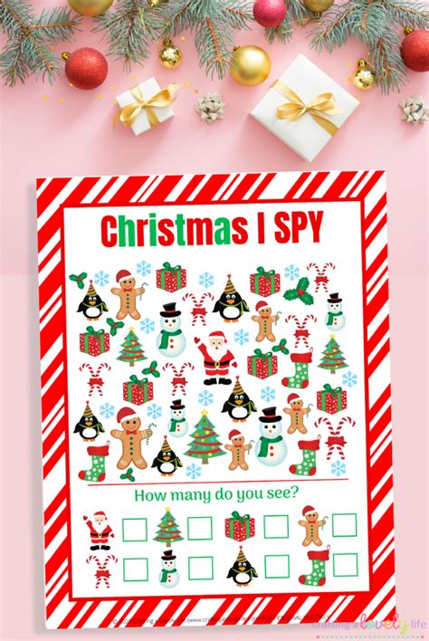 Christmas I Spy Free Printable Game