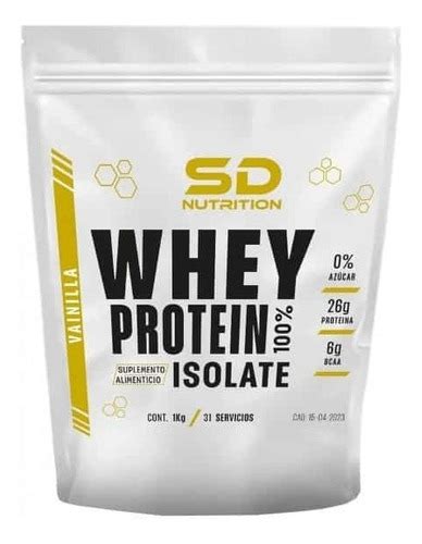 Proteína Whey Protein 100 Isolate 1kg Sd Nutrition Envío Gratis