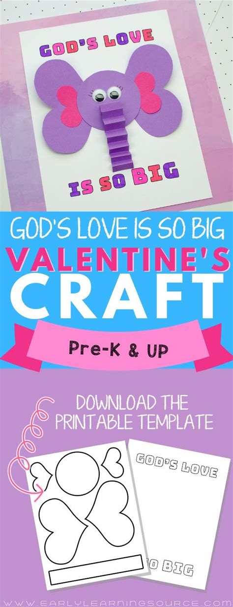 Gods Love Is So Big Sunday School Valentines Craft Early Learning