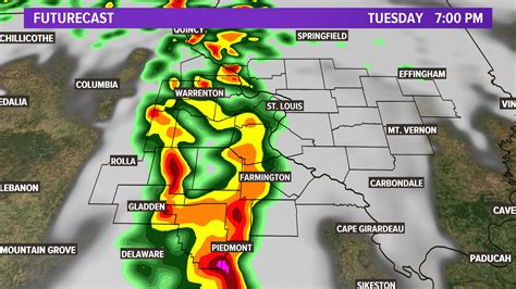 St Louis Severe Weather Timeline For Storms Tuesday