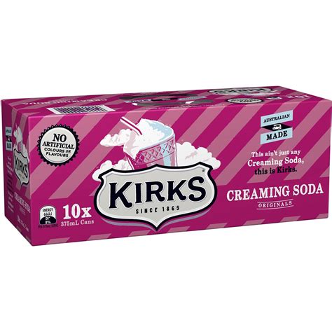 Kirks Creaming Soda Cans Ml X Pack Woolworths