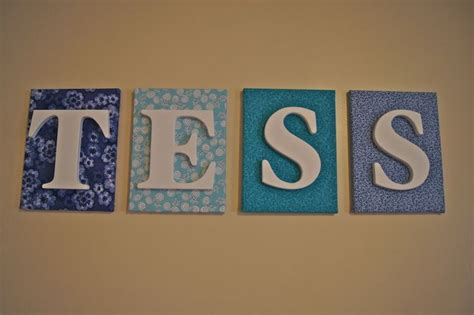 Fabric Covered Canvas Wall Letters Diy Letter Wall