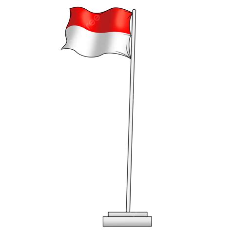 Tiang Bendera Indonesia Tiang Bendera Bendera Merah Putih Indonesia Png Transparan Clipart