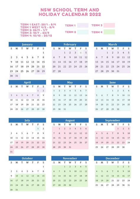 2022 School Holidays And Term Dates Australia