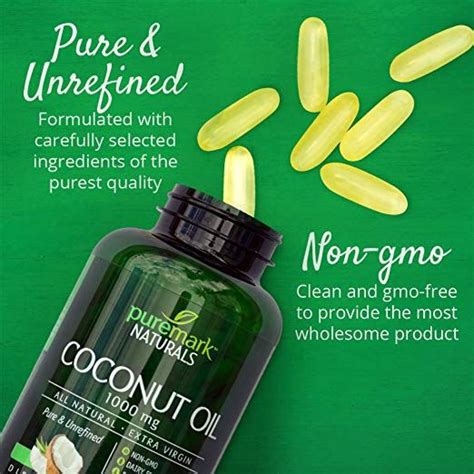puremark coconut oil softgels 1000 mg 120 count gateway gmo free unrefined non