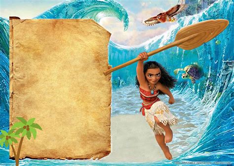 Moana Invitation Instant Tropical Download Hundreds Free Printable