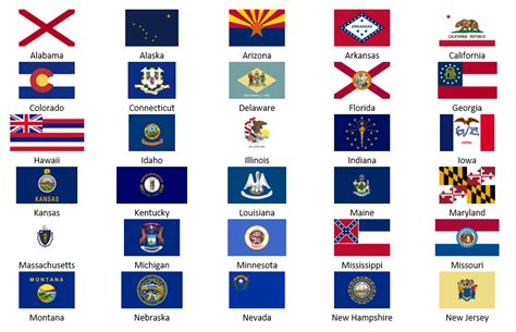 Us State Flags For Visio Bvisual