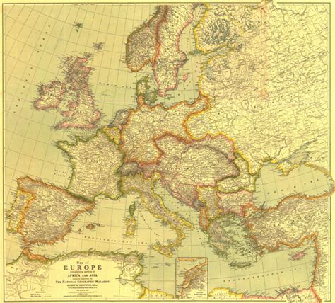 Europe 1915 Wall Map By National Geographic Mapsales