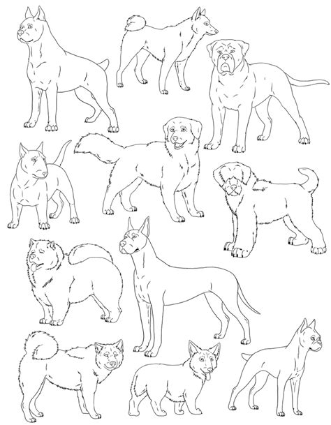 Use a light touch as you draw. Free Dog Lines Revamp by SabraeTrash on DeviantArt