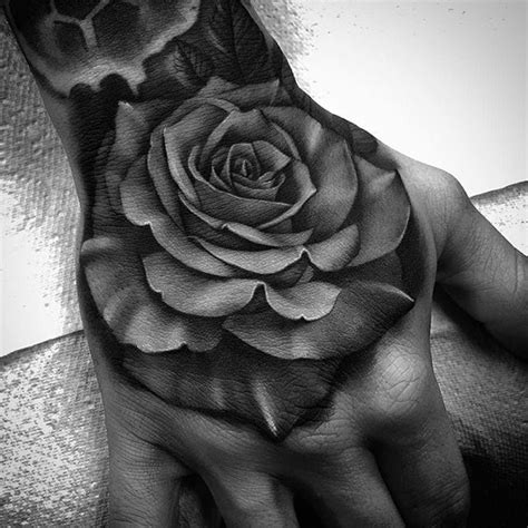 Beautiful Black And Gray Rose And Skull Tattoos By Bobby Loveridge