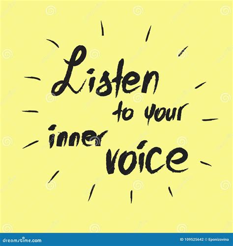 Listen To Your Inner Voice Handwritten Motivational Quote Print For