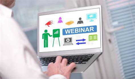 Webinar Concept On A Laptop Screen Stock Photo Image Of Networking