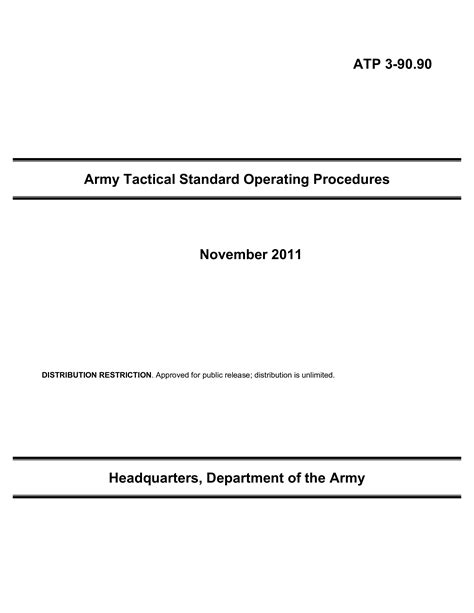 Army Standard Operating Procedure How To Create An Army Standard