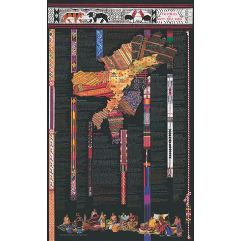 Crafts And Textiles Map Of North East India Single Side Print Back