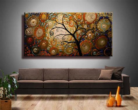 Hand Painted Abstract Oil Painting With Stretched Frame Wall Art Ideas