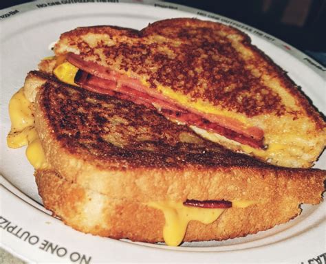 Grilled Fried Egg Bologna And Cheese Sandwich Recipe