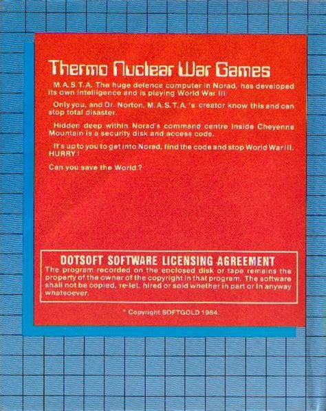 Thermo Nuclear War Games Software Details Plus4 World