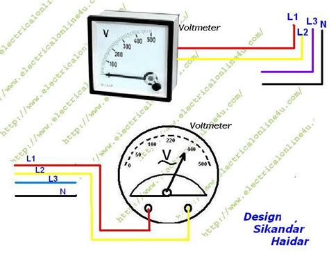 How To Wire Voltmeter In Phase Wiring Electrical Online U All About Electrical Electronics